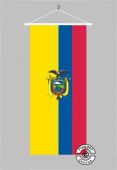 Ecuador mit Wappen Banner Flagge
