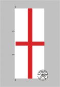 England Hochformat Flagge / Fahne für höhere Windlasten