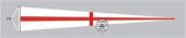 England Langwimpel mit Querholz