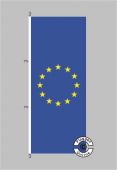 Europa Hochformat Flagge / Fahne für höhere Windlasten