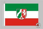 Nordrhein-Westfalen mit Wappen moderne Fassung Bootsflagge