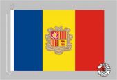 Andorra mit Wappen Bootsflagge