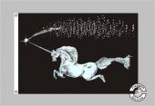 Einhorn Black Unicorn Flagge