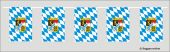 Bayern Raute mit Wappen Flaggenkette