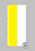 Kirchenfahne gelb weiß Hochformat Flagge