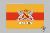Baden Großherzogtum Schriftzug Baden Tischflagge