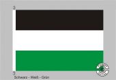 Schwarz-Weiß-Grün Streifenflagge 