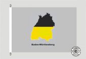 Baden-Württemberg Kontur grau Flagge