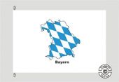 Bayern Kontur weiß Flagge