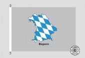 Bayern Kontur grau Flagge