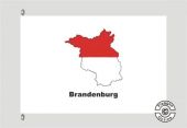 Brandenburg Kontur weiß Flagge