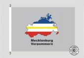 Mecklenburg-Vorpommern Kontur grau Flagge
