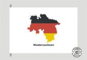 Niedersachsen Kontur weiß Flagge