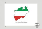 Nordrhein-Westfalen Kontur weiß Flagge