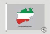 Nordrhein-Westfalen Kontur grau Flagge