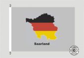 Saarland Kontur grau Flagge