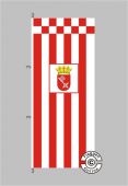 Bremen mit Wappen Hochformat Flagge