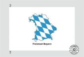 Bayern Freistaat Bayern Kontur weiß Flagge