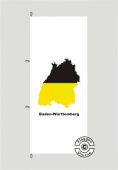 Baden-Württemberg Kontur weiß Hochformat Flagge