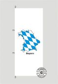 Bayern Kontur weiß Hochformat Flagge