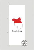 Brandenburg Kontur weiß Hochformat Flagge