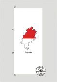 Hessen Kontur weiß Hochformat Flagge