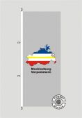 Mecklenburg-Vorpommern Kontur grau Hochformat Flagge