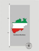 Nordrhein-Westfalen Kontur grau Hochformat Flagge