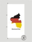 Rheinland-Pfalz Kontur weiß Hochformat Flagge