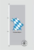 Bayern Freistaat Bayern Kontur grau Hochformat Flagge