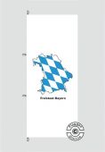 Bayern Freistaat Bayern Kontur weiß Hochformat Flagge