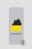 Baden-Württemberg Kontur grau Banner Flagge