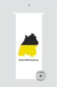 Baden-Württemberg Kontur weiß Banner Flagge