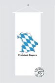 Bayern Freistaat Bayern Kontur weiß Banner Flagge