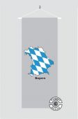 Bayern Kontur grau Banner Flagge