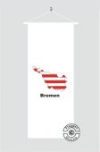 Bremen Kontur weiß Banner Flagge