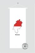 Hessen Kontur weiß Banner Flagge