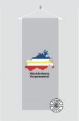 Mecklenburg-Vorpommern Kontur grau Banner Flagge
