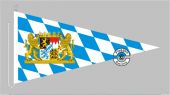 Bayern Raute mit Löwenwappen Bootsstander Wimpel 