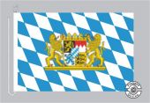 Bayern Raute mit Löwenwappen Bootsflagge