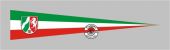 Nordrhein-Westfalen mit Wappen neu Aufkleber