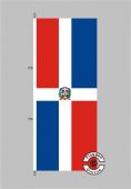 Dominikanische Republik Hochformat Flagge