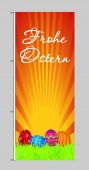 Frohe Ostern "Sunshine" Hochformat Flagge