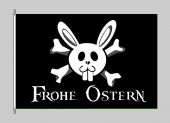 Frohe Ostern "Jolly Roger" schwarz Flagge