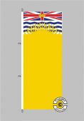 British Columbia Flagge Hochformat 
