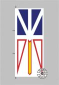 Neufundland und Labrador Flagge Hochformat 