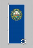New Hempshire Flagge Hochformat 