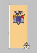 New Jersey Flagge Hochformat 