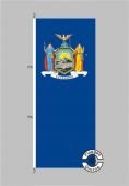New York Flagge Hochformat 