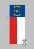 North Carolina Flagge Hochformat 